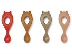 Liewood multi mix baby spoons Liva silicone (4-pack)
